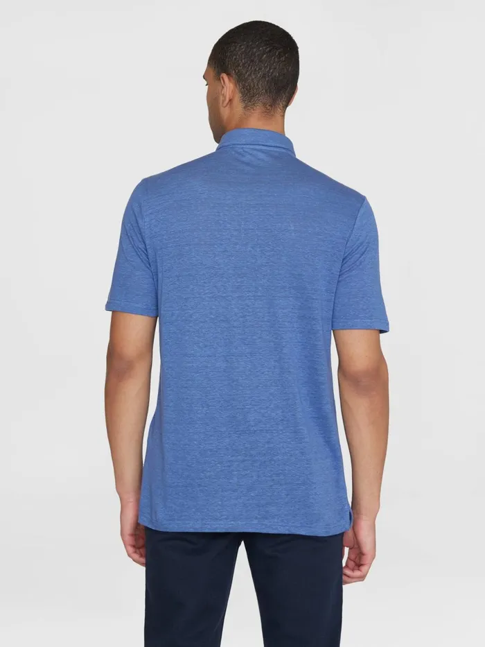 KnowledgeCotton Apparel Polo Shirts Linen Polo Moonlight Blue 8211 Men KnowledgeCotton Apparel Polo Shirts Linen Polo Moonlight Blue 8211 Men