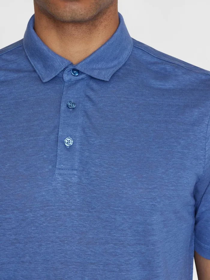 KnowledgeCotton Apparel Polo Shirts Linen Polo Moonlight Blue 8211 Men KnowledgeCotton Apparel Polo Shirts Linen Polo Moonlight Blue 8211 Men