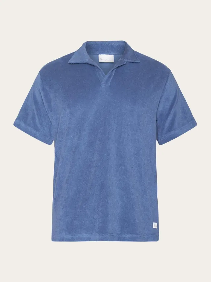 KnowledgeCotton Apparel Polo Shirts Terry Polo Moonlight Blue 8211 Men