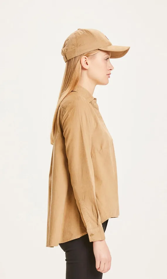 KnowledgeCotton Apparel Shirts Ashape Corduroy Shirt Kelp Melange 8211 Women KnowledgeCotton Apparel Shirts Ashape Corduroy Shirt Kelp Melange 8211 Women