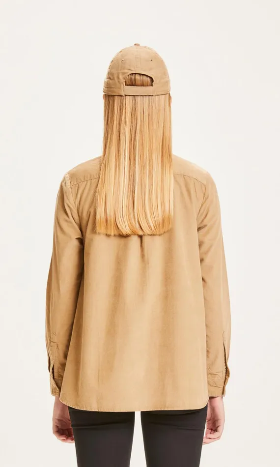 KnowledgeCotton Apparel Shirts Ashape Corduroy Shirt Kelp Melange 8211 Women KnowledgeCotton Apparel Shirts Ashape Corduroy Shirt Kelp Melange 8211 Women