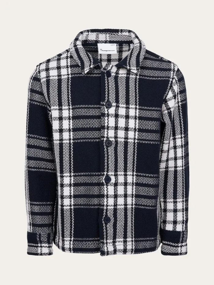KnowledgeCotton Apparel Shirts Big Checked Shirt Total Eclipse 8211 Kids