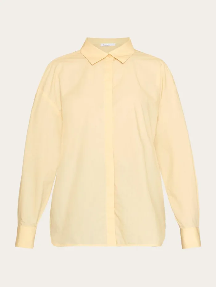 KnowledgeCotton Apparel Shirts Boxy Poplin Shirt Impala 8211 Women