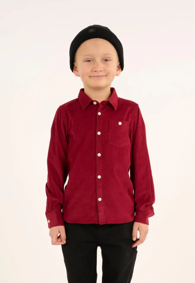 KnowledgeCotton Apparel Shirts Corduroy Shirt Rhubarb 8211 Kids