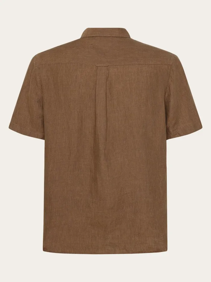 KnowledgeCotton Apparel Shirts Custom Fit Linen Short Sleeve Shirt Tuffet 8211 Men KnowledgeCotton Apparel Shirts Custom Fit Linen Short Sleeve Shirt Tuffet 8211 Men