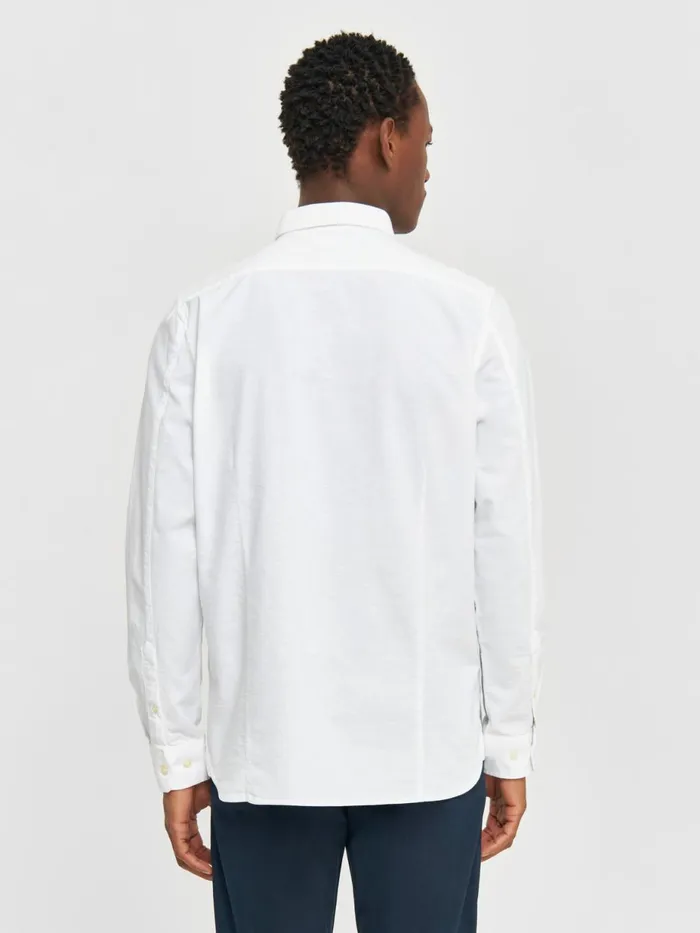 KnowledgeCotton Apparel Shirts Custom Tailored Fit Small Owl Oxford Shirt Bright White 8211 Men KnowledgeCotton Apparel Shirts Custom Tailored Fit Small Owl Oxford Shirt Bright White 8211 Men