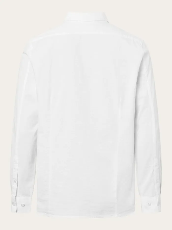 KnowledgeCotton Apparel Shirts Custom Tailored Fit Small Owl Oxford Shirt Bright White 8211 Men KnowledgeCotton Apparel Shirts Custom Tailored Fit Small Owl Oxford Shirt Bright White 8211 Men