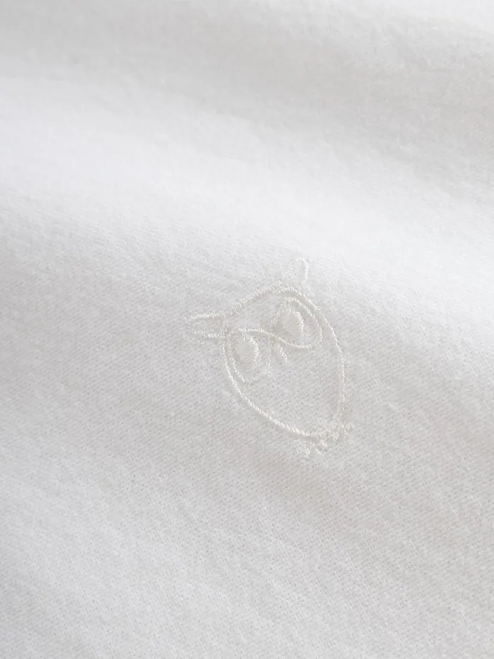 KnowledgeCotton Apparel Shirts Custom Tailored Fit Small Owl Oxford Shirt Bright White 8211 Men KnowledgeCotton Apparel Shirts Custom Tailored Fit Small Owl Oxford Shirt Bright White 8211 Men