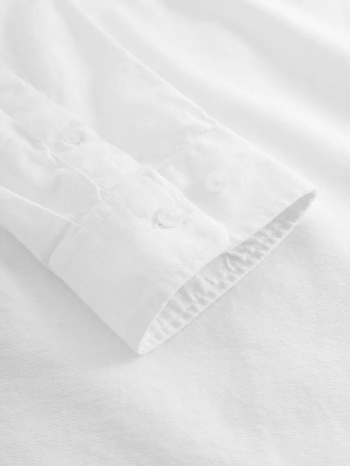 KnowledgeCotton Apparel Shirts Custom Tailored Fit Small Owl Oxford Shirt Bright White 8211 Men KnowledgeCotton Apparel Shirts Custom Tailored Fit Small Owl Oxford Shirt Bright White 8211 Men