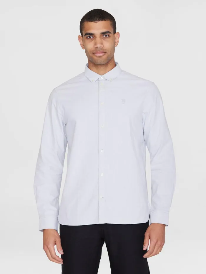 KnowledgeCotton Apparel Shirts Harald Small Owl Oxford Regular Fit Shirt Gotsvegan 8211 Men