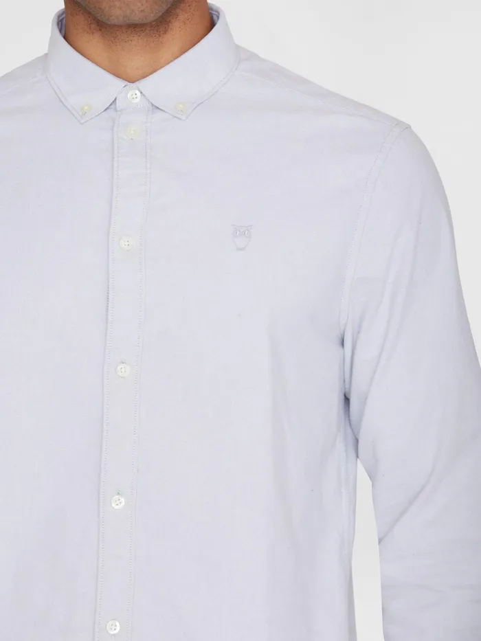KnowledgeCotton Apparel Shirts Harald Small Owl Oxford Regular Fit Shirt Gotsvegan 8211 Men