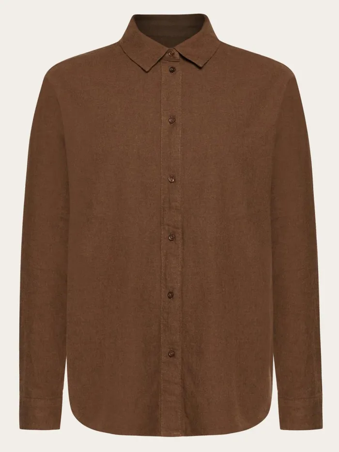 KnowledgeCotton Apparel Shirts Organic Cotton Flannel Shirt GOTS Demitasse brown 8211 Women KnowledgeCotton Apparel Shirts Organic Cotton Flannel Shirt GOTS Demitasse brown 8211 Women