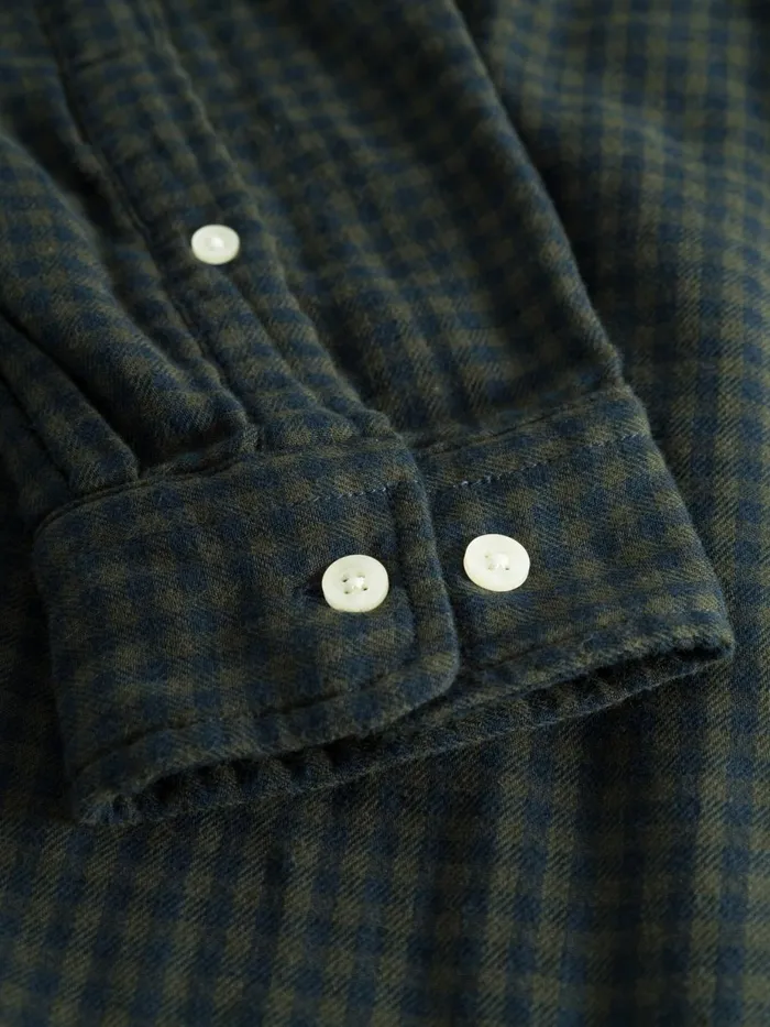 KnowledgeCotton Apparel Shirts Regular Fit Double Layer Checkered Shirt Green Check 8211 Men KnowledgeCotton Apparel Shirts Regular Fit Double Layer Checkered Shirt Green Check 8211 Men