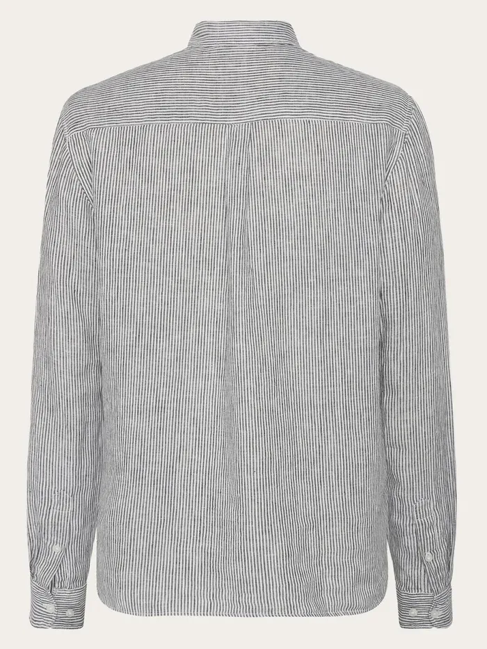 KnowledgeCotton Apparel Shirts Regular Striped Linen Shirt Gotsvegan 8211 Men KnowledgeCotton Apparel Shirts Regular Striped Linen Shirt Gotsvegan 8211 Men