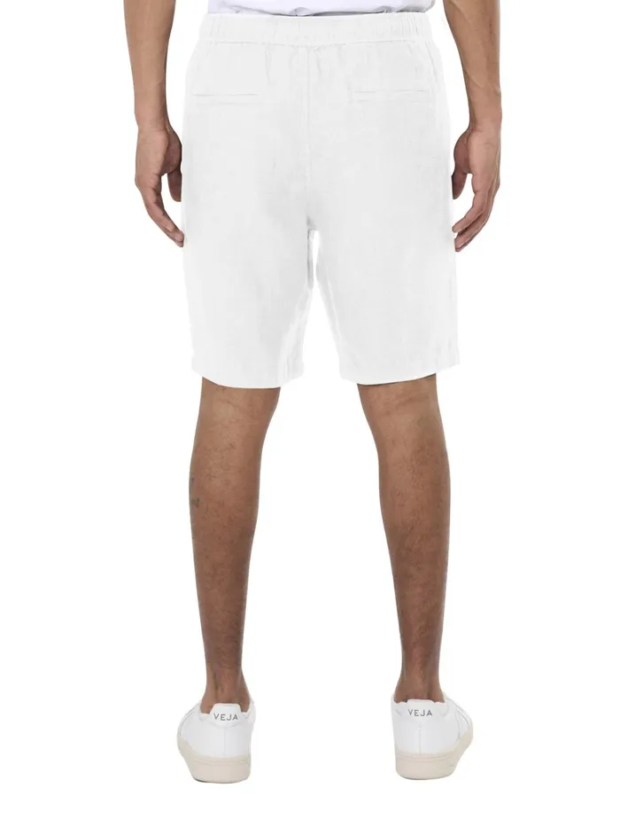 KnowledgeCotton Apparel Shorts Loose Linen Shorts Bright White 8211 Men KnowledgeCotton Apparel Shorts Loose Linen Shorts Bright White 8211 Men