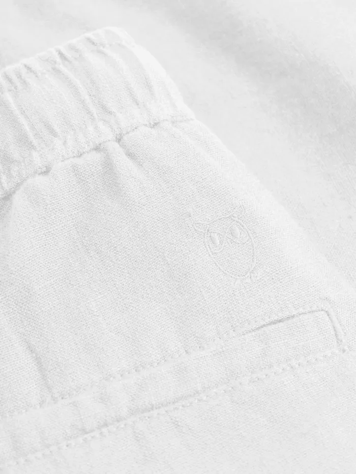 KnowledgeCotton Apparel Shorts Loose Linen Shorts Bright White 8211 Men KnowledgeCotton Apparel Shorts Loose Linen Shorts Bright White 8211 Men