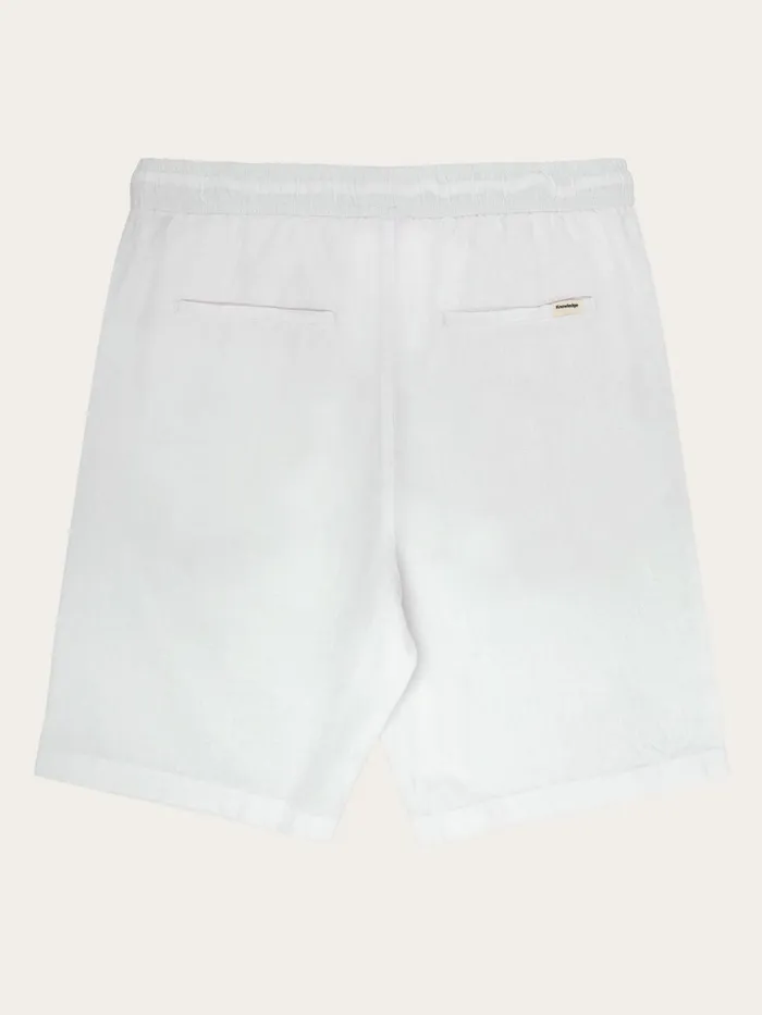 KnowledgeCotton Apparel Shorts Loose Linen Shorts Bright White 8211 Men KnowledgeCotton Apparel Shorts Loose Linen Shorts Bright White 8211 Men