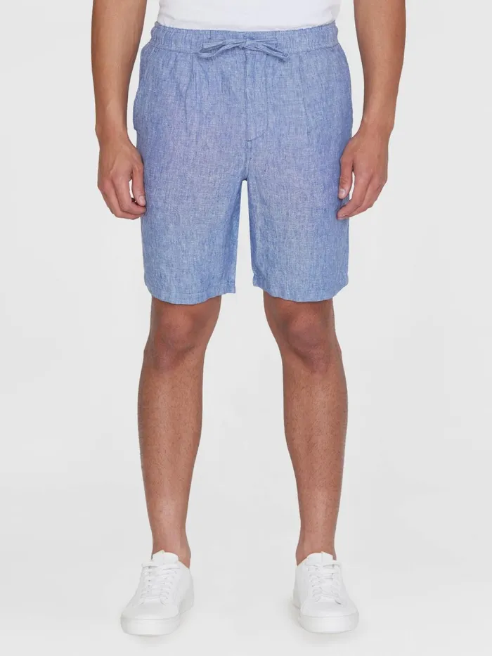 KnowledgeCotton Apparel Shorts Loose Linen Shorts Moonlight Blue 8211 Men KnowledgeCotton Apparel Shorts Loose Linen Shorts Moonlight Blue 8211 Men