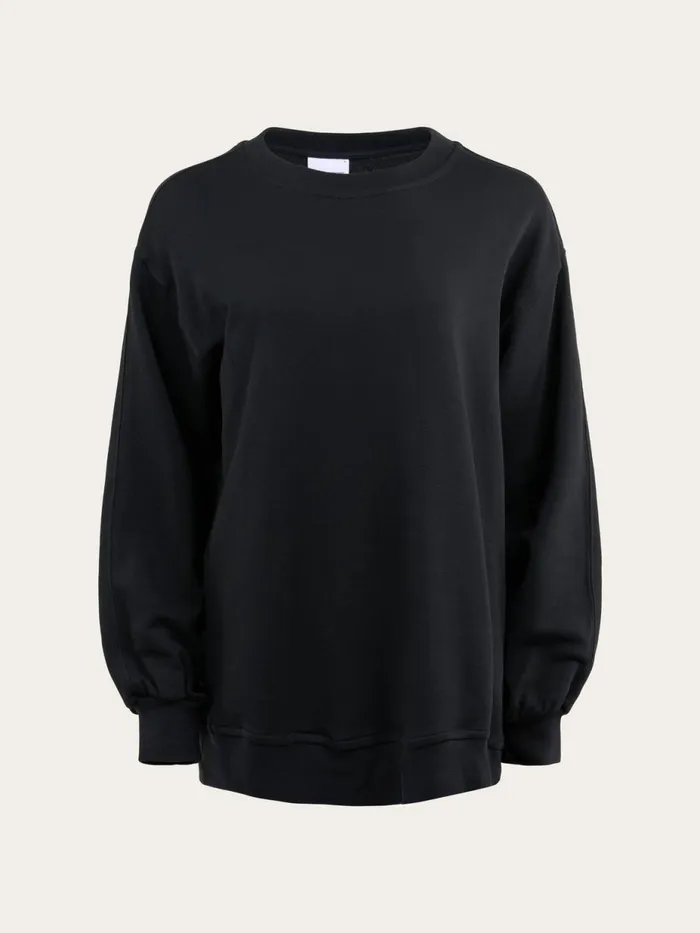 KnowledgeCotton Apparel Sweatshirts Boxy Sweatshirt Black Jet 8211 Women
