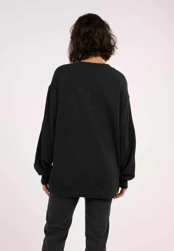 KnowledgeCotton Apparel Sweatshirts Boxy Sweatshirt Black Jet 8211 Women KnowledgeCotton Apparel Sweatshirts Boxy Sweatshirt Black Jet 8211 Women