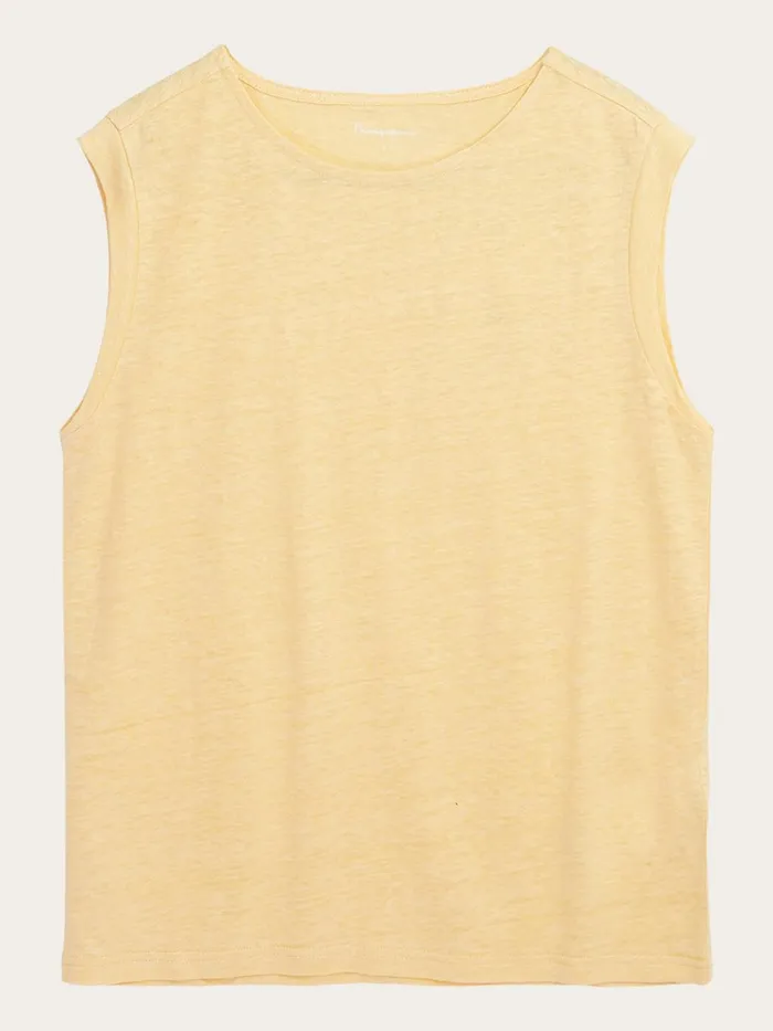 KnowledgeCotton Apparel TShirts And Tops Loose Fold Up Linen Tshirt Impala 8211 Women