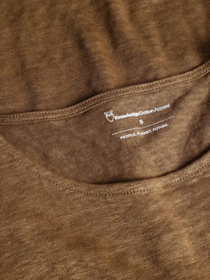 KnowledgeCotton Apparel TShirts And Tops Loose Fold Up Linen Tshirt Tuffet 8211 Women KnowledgeCotton Apparel TShirts And Tops Loose Fold Up Linen Tshirt Tuffet 8211 Women