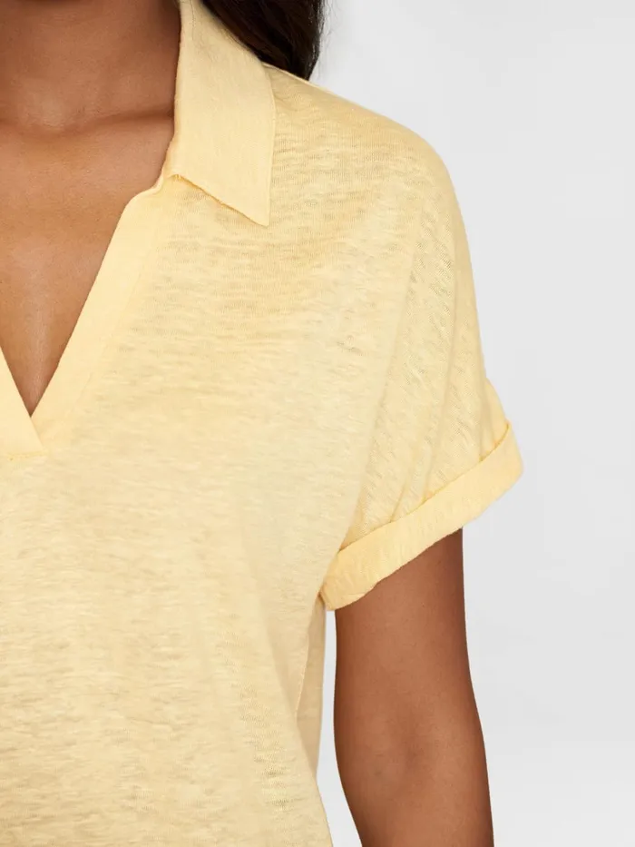 KnowledgeCotton Apparel TShirts And Tops Organic Linen Polo GOTSVegan Impala 8211 Women KnowledgeCotton Apparel TShirts And Tops Organic Linen Polo GOTSVegan Impala 8211 Women