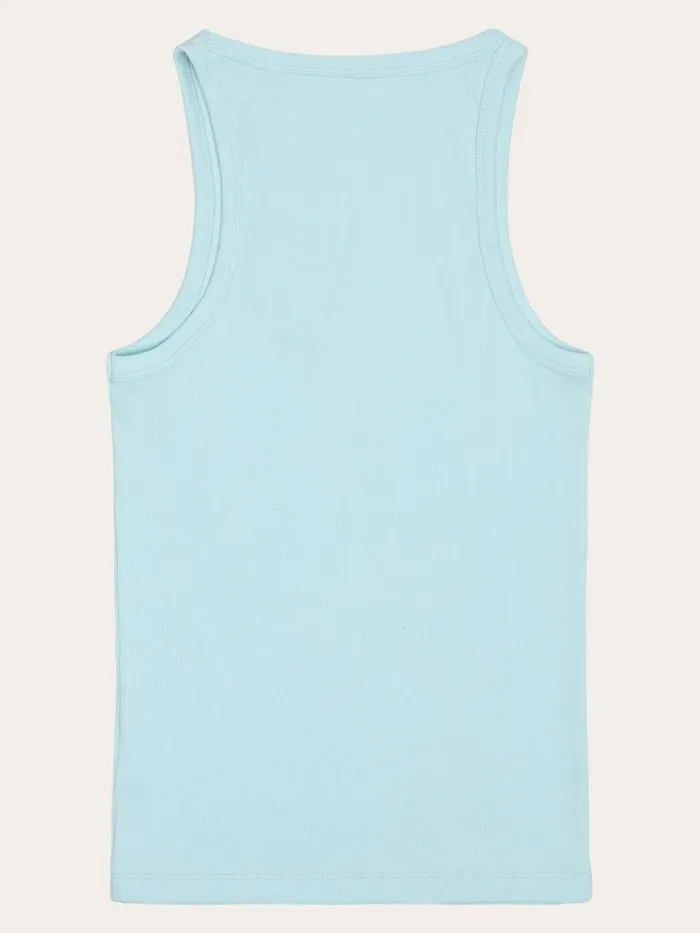 KnowledgeCotton Apparel TShirts And Tops Racer Rib Top Aquaesque 8211 Women