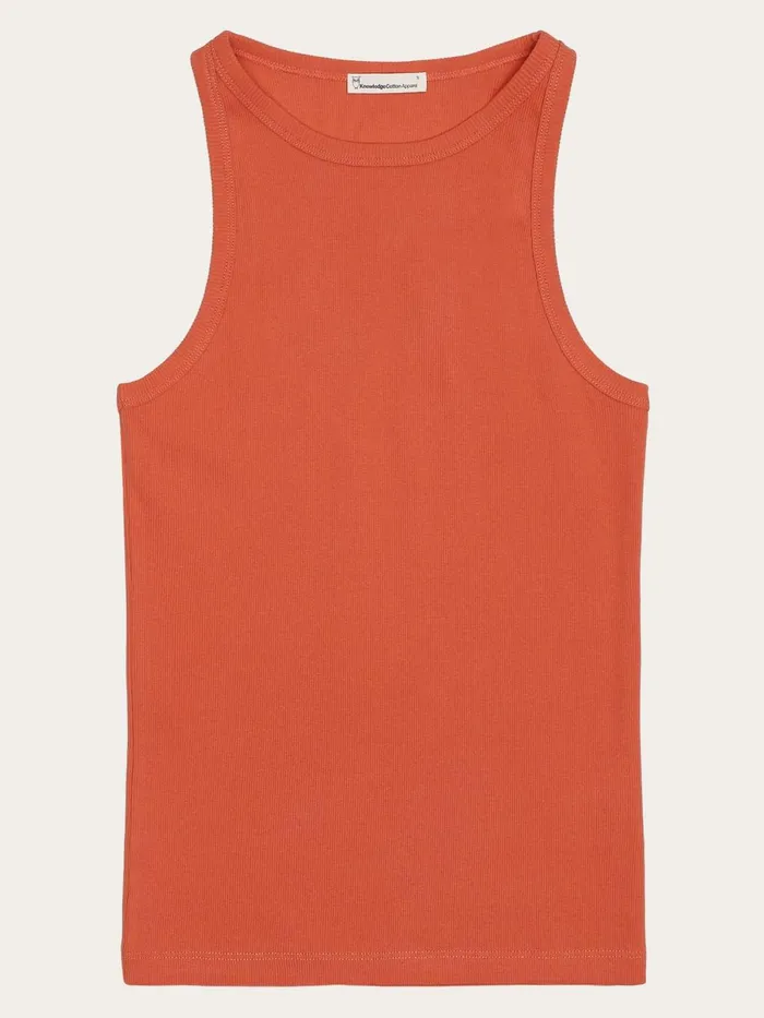 KnowledgeCotton Apparel TShirts And Tops Racer Rib Top Langoustino 8211 Women