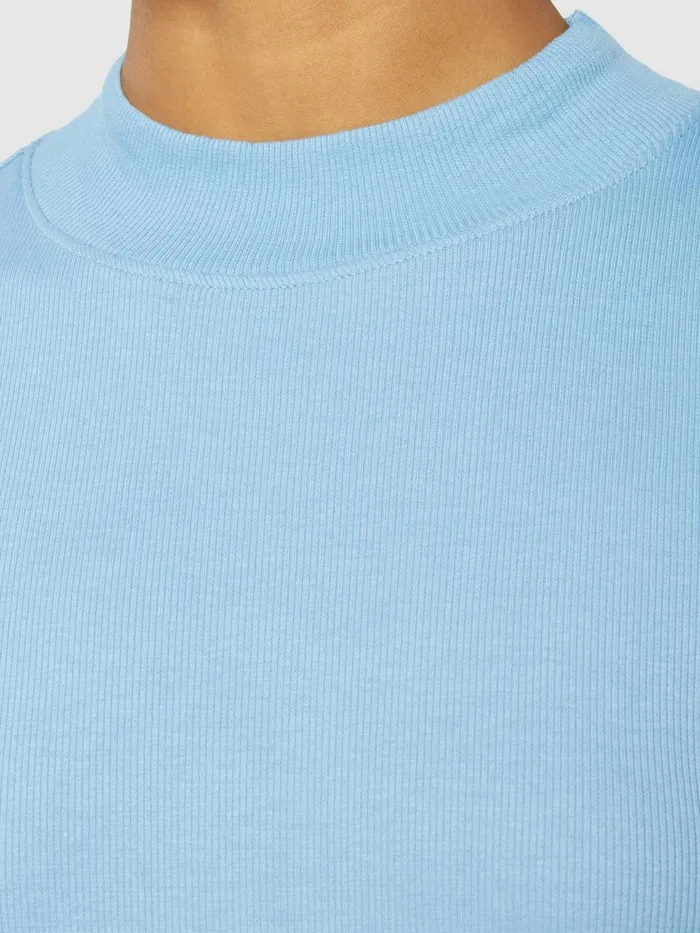KnowledgeCotton Apparel TShirts And Tops Rib High Neck LS Glacier Lake 8211 Women