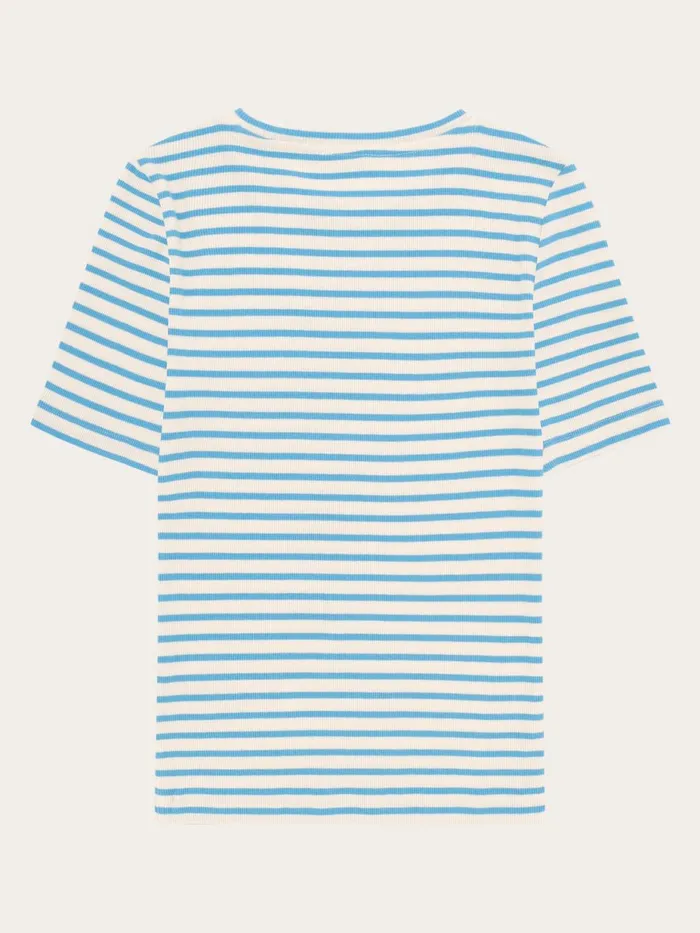 KnowledgeCotton Apparel TShirts And Tops Striped Rib Tshirt Blue Stripe 8211 Women KnowledgeCotton Apparel TShirts And Tops Striped Rib Tshirt Blue Stripe 8211 Women