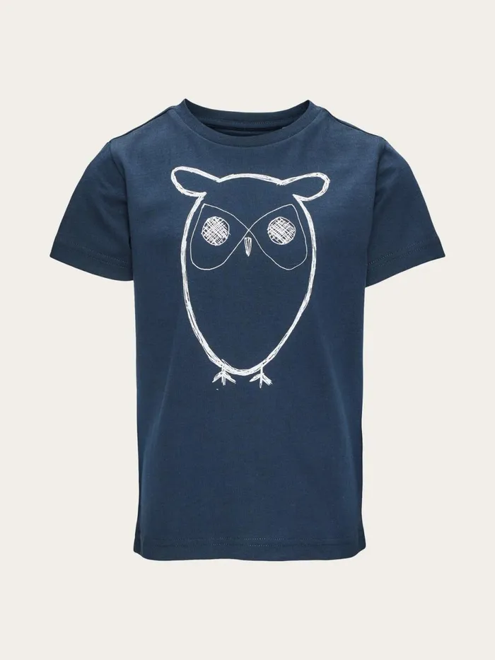 KnowledgeCotton Apparel TShirts Owl Tshirt Total Eclipse 8211 Kids