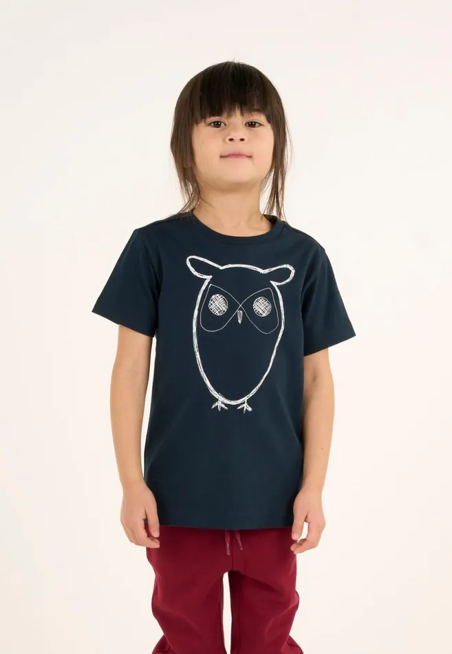 KnowledgeCotton Apparel TShirts Owl Tshirt Total Eclipse 8211 Kids KnowledgeCotton Apparel TShirts Owl Tshirt Total Eclipse 8211 Kids