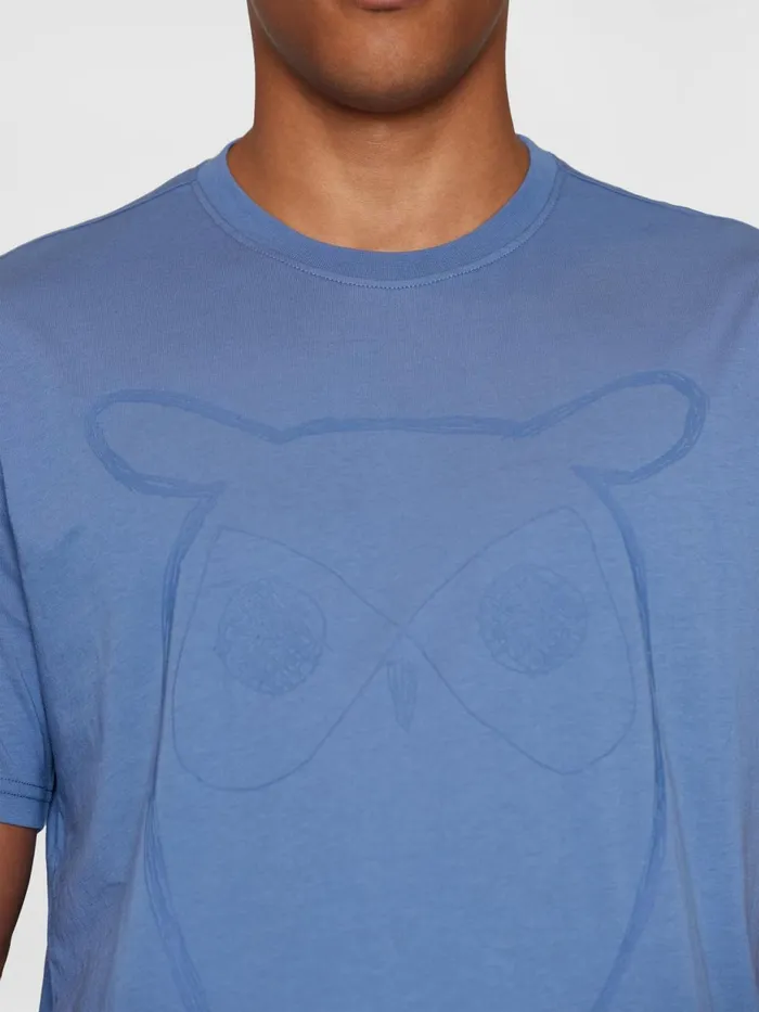 KnowledgeCotton Apparel TShirts Regular Big Owl Front Print Tshirt Gots 8211 Men KnowledgeCotton Apparel TShirts Regular Big Owl Front Print Tshirt Gots 8211 Men