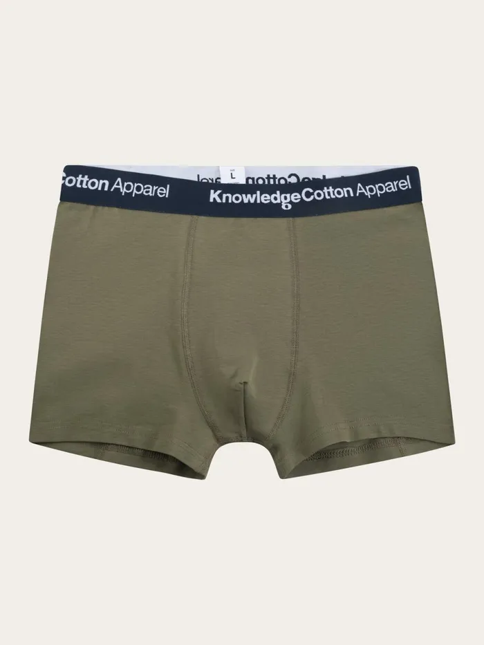 KnowledgeCotton Apparel Underwear And Socks 2 Pack Underwear Dark Olive 8211 Men