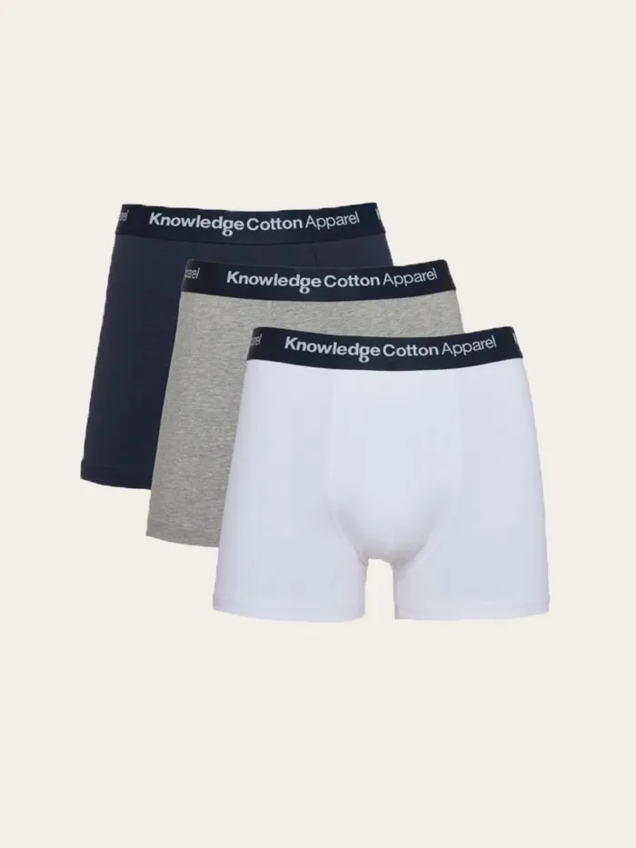 KnowledgeCotton Apparel Underwear And Socks 3pack Underwear Grey Melange 8211 Men KnowledgeCotton Apparel Underwear And Socks 3pack Underwear Grey Melange 8211 Men