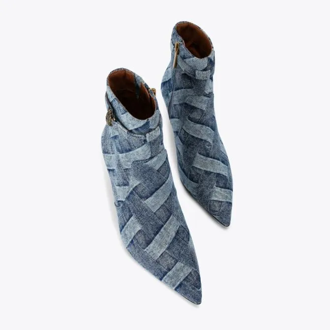 Kurt Geiger Boots Kensington Flexi Ankle Boot Denim 8211 Women