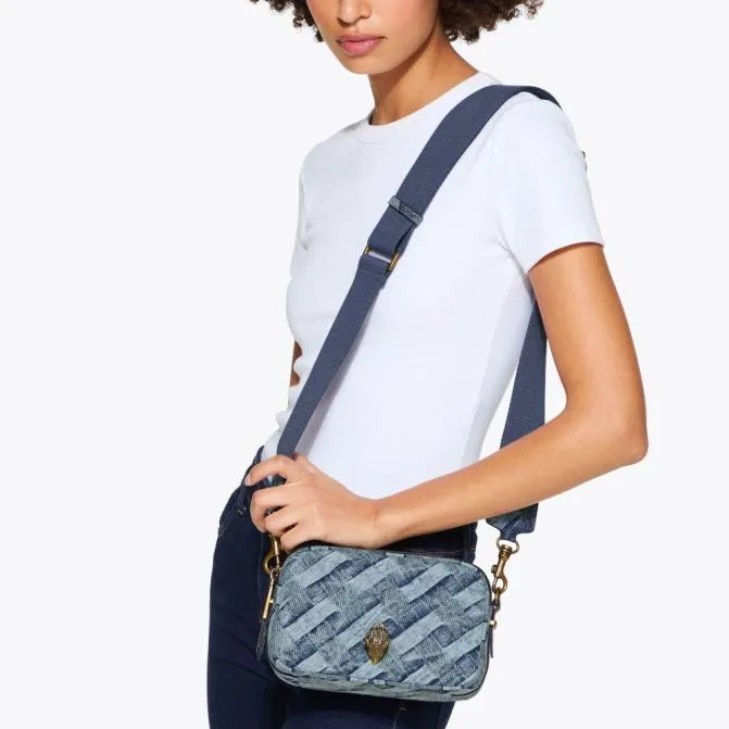 Kurt Geiger Crossbody Bags Dual Zip Camera Bag Denim 8211 Women