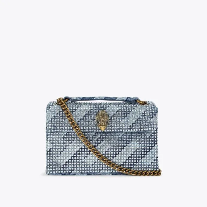 Kurt Geiger Crossbody Bags Medium Fabric Kensington Bag Denim 8211 Women