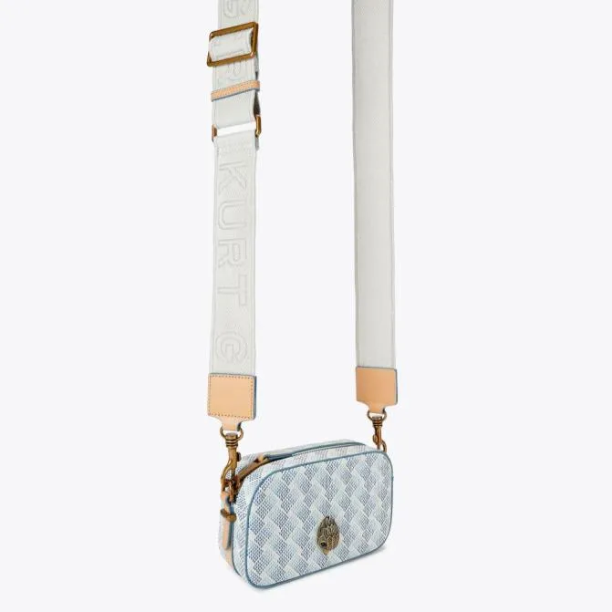 Kurt Geiger Crossbody Bags Small Camden Camera Bag White Comb 8211 Women