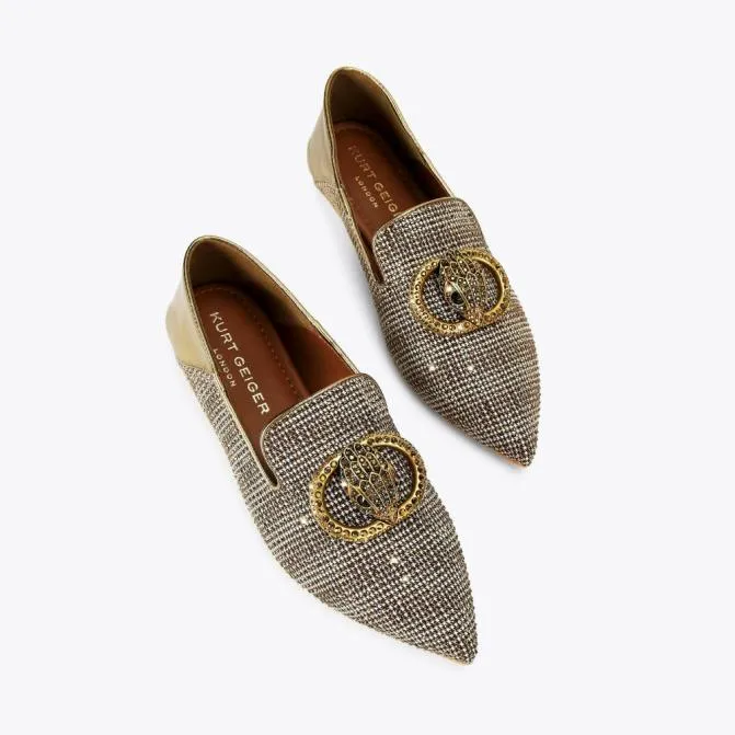 Kurt Geiger Flats Chelsea Point Slip On Beige Combination 8211 Women