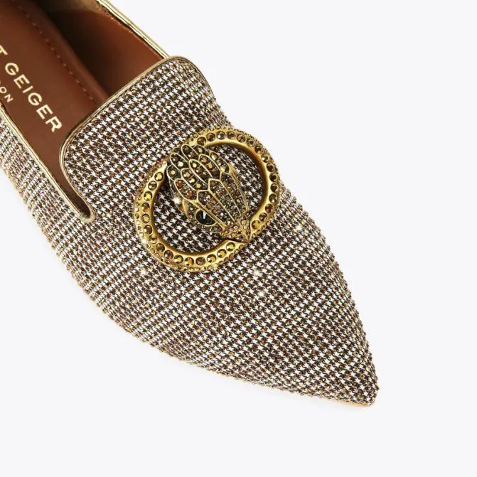 Kurt Geiger Flats Chelsea Point Slip On Beige Combination 8211 Women
