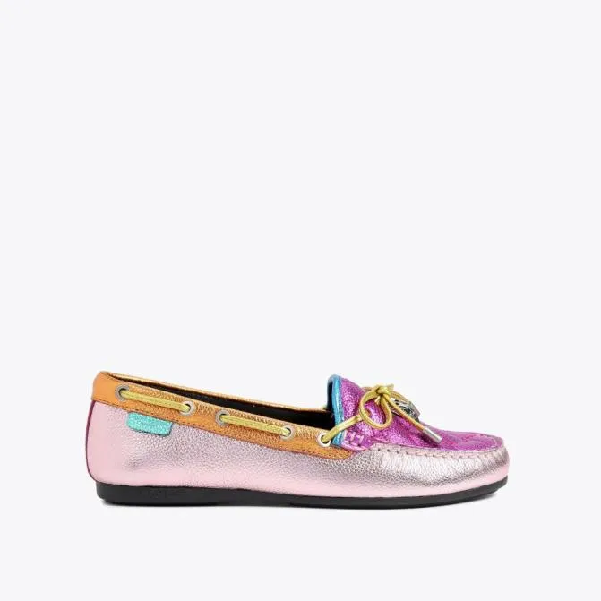 Kurt Geiger Flats Eagle Moccasin Loafer Pink Combination 8211 Women