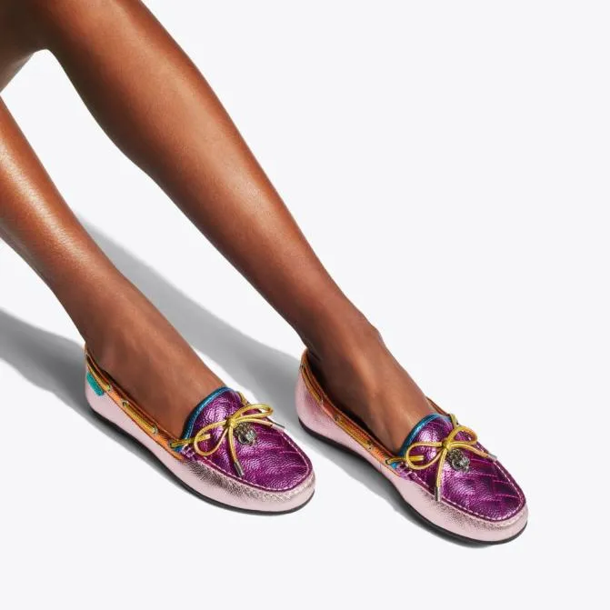 Kurt Geiger Flats Eagle Moccasin Loafer Pink Combination 8211 Women