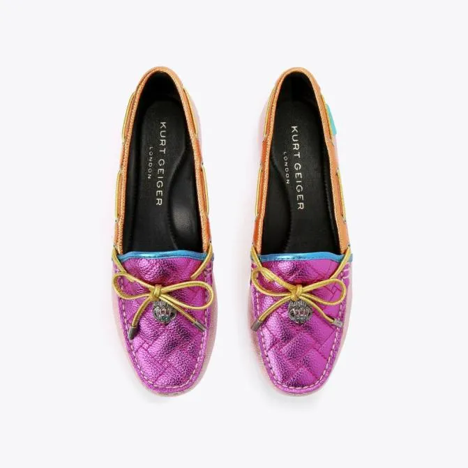 Kurt Geiger Flats Eagle Moccasin Loafer Pink Combination 8211 Women