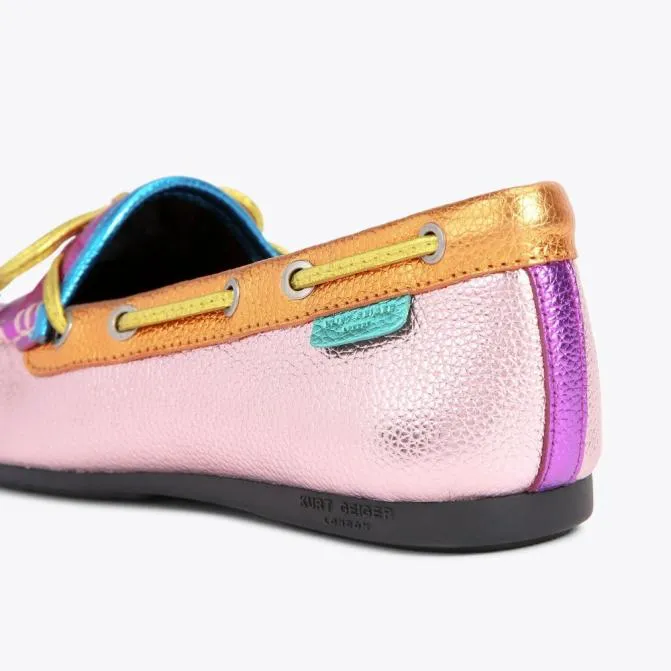 Kurt Geiger Flats Eagle Moccasin Loafer Pink Combination 8211 Women