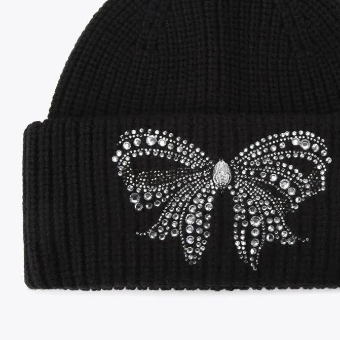 Kurt Geiger Hats Belgravia Bow Beanie Black 8211 Women