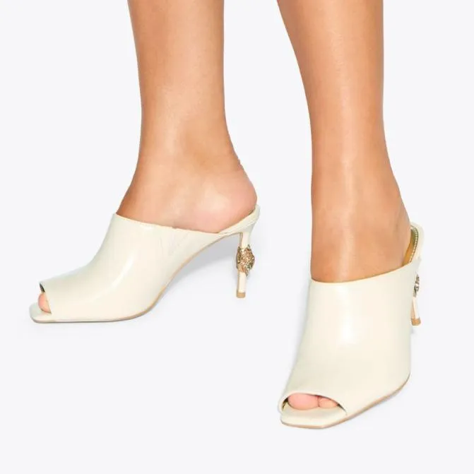 Kurt Geiger Heels Eagle Square Mule High Heel Bone 8211 Women