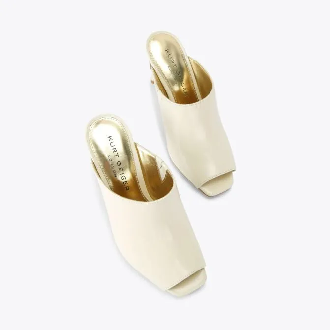 Kurt Geiger Heels Eagle Square Mule High Heel Bone 8211 Women