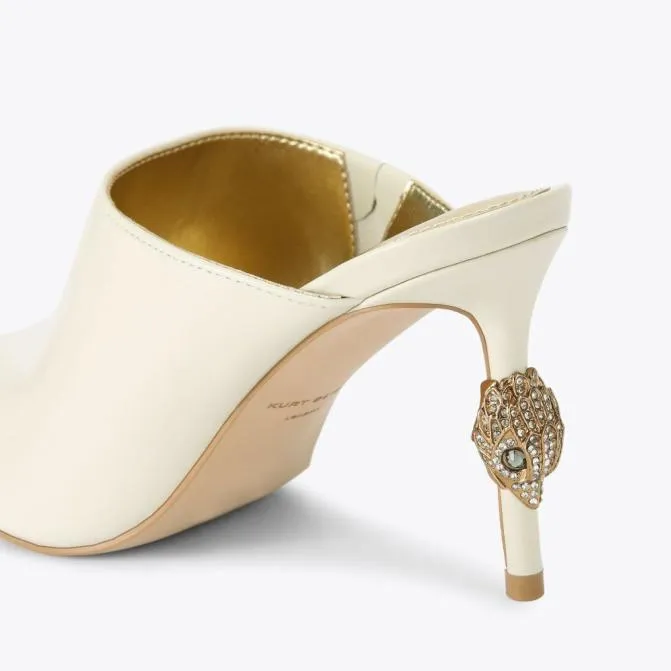 Kurt Geiger Heels Eagle Square Mule High Heel Bone 8211 Women
